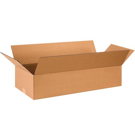 28x12x6 metal box|BOX USA 28x12x6 Flat Corrugated Boxes, Flat, 28L x 12W x 6H, .